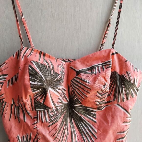 Bustier Summer Top " A New Day" Tropical Crop Top Size M - Picture 2 of 6